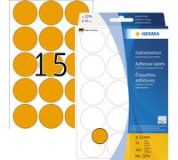 Étiquettes multi-usages orange vif Ø 32 mm rond papier mat 360 pcs.