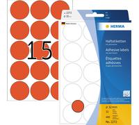 Étiquettes multi-usages rouges Ø 32 mm rond papier mat 480 pcs.