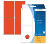 Étiquettes multi-usages rouges 52x82 mm papier mat 128 pcs.