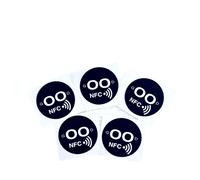 Etiquettes NFC-Ntag215 exclusives en "Good NFC-Design" de couleur noire - 5 pcs.
