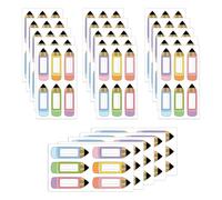 Étiquettes Nom,120 Pièces 8.9x3cm Autocollants Mignons - Crayon Étiquettes Noms pour La Classe | Pour École, Garderie, Bureau, Fêtes, Événements