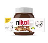 Étiquettes nominatives personnalisées pour verres Nutella, autocollants à tartiner au chocolat, idée cadeau pour anniversaire, Noël, Nouvel An, célébration