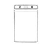 Étiquettes nominatives transparentes en PVC durable, inserts réutilisables et écologiques pour cartes d'identité format carte de crédit,