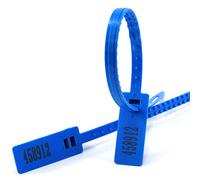 Étiquettes numériques, Joints anti-effraction en plastique, attaches de câble inviolables Nylon réglables réutilisables numérotées multicolores paquet 100 500 1000(Blu,1000)