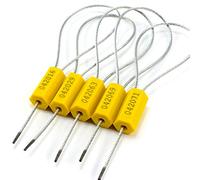 étiquettes numérotées 500 pièces de scellés de câble en acier, scellés de sécurité en métal, étiquettes de sécurité.(Yellow,50 PCS)