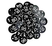 Étiquettes numérotées de 1 à 100, 100 pièces, for ruche, jardin, boîte, marqueurs de plantes avec trou(Black)