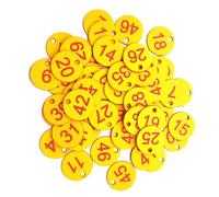 Étiquettes numérotées de 1 à 100, 100 pièces, for ruche, jardin, boîte, marqueurs de plantes avec trou(Light yellow)