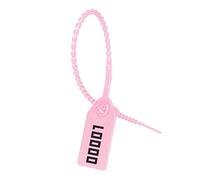 Étiquettes numérotées de sceau de sécurité inviolable, attaches numérotées multicolores de 250mm de longueur, paquet de 100 for sac de chaussures de vêtement(Light Pink)