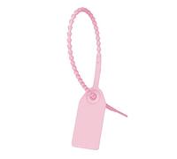 Étiquettes numérotées de sceau de sécurité inviolable, attaches zippées de câble numérotées, sceaux d'étiquette volante de vêtement, multicolore, 250mm, paquet de(Light Pink)