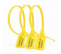 Étiquettes numérotées de sceau de sécurité inviolable, sceaux à cravate numérotés multicolores paquet de 100 ou 500 pièces rouge 500 pièces(Giallo,100pcs)