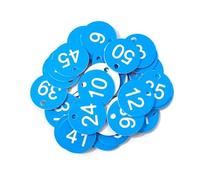 Étiquettes Numérotées en Plastique, Disques Numérotés en Plastique, Étiquette d'étiquetage numérotée de 1 à 100/200/300/500 pour Cintre à vêtements, Carte Ronde avec Trou pour Porte-clés et Cordon