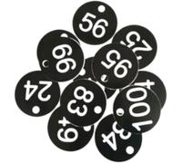 Étiquettes Numérotées en Plastique, Disques Numérotés en Plastique, Étiquette d'étiquetage numérotée de 1 à 100/200/300/500 pour Cintre à vêtements, Carte Ronde avec Trou pour Porte-clés et Cordon