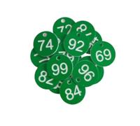 Étiquettes Numérotées en Plastique, Disques Numérotés en Plastique, Étiquette d'étiquetage numérotée de 1 à 100/200/300/500 pour Cintre à vêtements, Carte Ronde avec Trou pour Porte-clés et Cordon