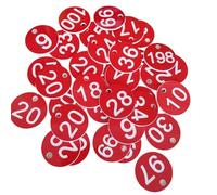 éTiquettes NuméRotéEs En Plastique Étiquettes d'identification étanches for ruches, 100 pièces, numérotées de 1 à(Red)