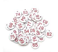 Étiquettes numérotées for ruche, jardin, boîte, marqueurs for plantes, 1 à 100, 100 pièces(White)