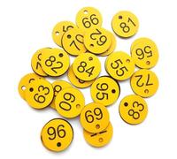Étiquettes numérotées for ruche, jardin, boîte, marqueurs for plantes, 1 à 100, 100 pièces(Yellow)