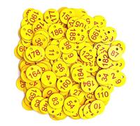 Étiquettes numérotées for ruche, jardin, boîte, marqueurs for plantes, 1000 pièces(1-1000 Yellow Red)