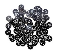 Étiquettes numérotées gravées, 500 étiquettes numérotées en plastique multicolore de 1 à 500, rondes, de 3,5 cm de diamètre(1-500 Black White)