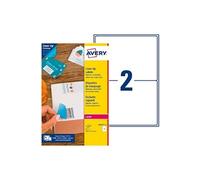 Avery Étiquettes de masquage 199,6×143,5 mm blanches personnalisables - boîte de 50 (Laser/Jet)