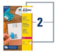 Avery Étiquettes de masquage 199,6×143,5 mm blanches personnalisables - boîte de 50 (Laser/Jet)