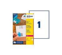 Etiquettes opaques de masquage laser 199,6 x 289,1 mm Avery blanche - Boîte de 25