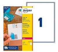Avery Étiquettes opaques de masquage laser L4610 199,6 x 289,1 mm blanches – Boîte de 25