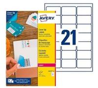 Avery Étiquettes 525 – Blanches personnalisables 63,5×38,1 mm – Laser et Jet d’encre
