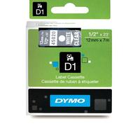 Dymo 45020 (S0720600) - (12 mm) - Blanc sur transparent - Ruban
