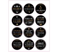 Étiquettes Paquets Cadeaux - Lot de 2 Planches de 12 étiquettes Autocollantes pour Paquets Cadeaux - Dimensions d'une étiquette : 6cm