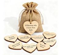 Étiquettes personnalisées en forme de cœur en bois avec inscription « Reasons Why I Love You », cadeau pour votre femme, anniversaire, mariage, Saint-Valentin, anniversaire, cadeau souvenir