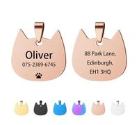 Étiquettes personnalisées pour chiens - Médailles pour chiens et animaux de compagnie avec n'importe quel texte - Médailles gravées en acier inoxydable pour chiens, étiquettes d'identification pour