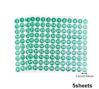 Étiquettes Petites rondes, 5 feuilles d'étiquettes vinyle à numéros consécutifs pour inventaire, stockage, boîte à outils, casier & intérieur/extérieur
