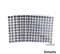 Étiquettes Petites rondes, 5 feuilles d'étiquettes vinyle à numéros consécutifs pour inventaire, stockage, boîte à outils, casier & intérieur/extérieur