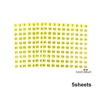 Étiquettes Petites rondes, 5 feuilles d'étiquettes vinyle à numéros consécutifs pour inventaire, stockage, boîte à outils, casier & intérieur/extérieur
