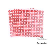 Étiquettes Petites rondes, 5 feuilles d'étiquettes vinyle à numéros consécutifs pour inventaire, stockage, boîte à outils, casier & intérieur/extérieur