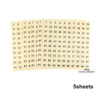 Étiquettes Petites rondes, 5 feuilles d'étiquettes vinyle à numéros consécutifs pour inventaire, stockage, boîte à outils, casier & intérieur/extérieur