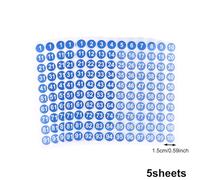 Étiquettes Petites rondes, 5 feuilles d'étiquettes vinyle à numéros consécutifs pour inventaire, stockage, boîte à outils, casier & intérieur/extérieur