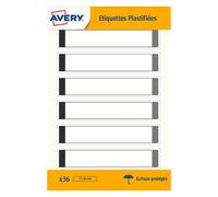 Etiquettes plastifiées autocollantes Avery 17 x 86 mm - paquet de 36
