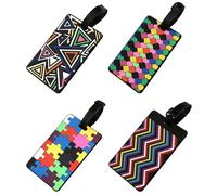 Étiquettes pour bagage Étiquettes colorées, Targuettes Voie, Étiquettes pour valises aériennes, étiquette de voyage, pour avion, valise, valise, Carrozzine, Sac de voyage (4PC)