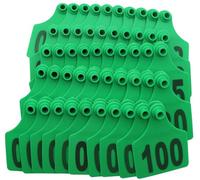 Étiquettes pour bétail, For vaches, chèvres, moutons avec numéro 001-100/101-200/201-300/301-400/401-500 Marquage des animaux d'élevage T101-200 Marron/Rouge/101-200(Green,201 300)