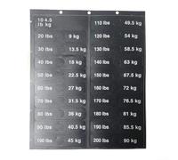 Étiquettes pour bloc de poids pour retrait sans traces, lisses, attrayantes pour une identification rapide, compatibles avec haltères et haltères