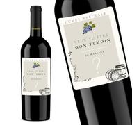 Étiquettes pour bouteille de vin annonce témoin (lot de 6) - étiquette cadeaux -spécial mariage - témoin - mariage - cadeau original