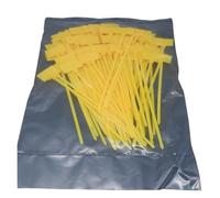 Étiquettes pour câbles Lot de 100 attaches câble autobloquantes, étiquettes, sangles fixation réseau, marqueurs, 4 x 150 mm, 3, 200(100pcs Yellow,4x200mm)