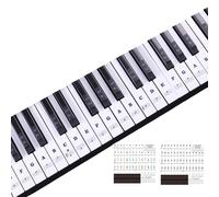Étiquettes pour clavier, autocollants transparents pour clavier de piano pour débutants, adaptés aux orgues électroniques, pianos à rouleaux et