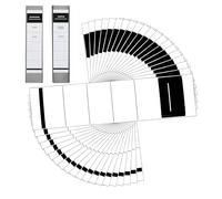 Étiquettes pour dos de classeur - Autocollants inscriptibles pour dossier, organisation de fichiers | Étiquettes adhésives avec matériau durable, design facile à décoller pour l'école, le bureau, le