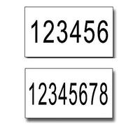 Étiquettes pour étiqueteuse - Taille 22x12 - Blanches - Pack de 12 rouleaux (Rectangulaire - Adhésive Amovible)