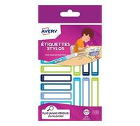 Etiquettes Pour Fournitures Scolaires 10 X 50 Mm Bleu Et Vert , 30 Pcs