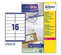 Etiquettes pour imprimantes Avery L7162 blanc 15 draps 99,1 x 33,9 mm (5 pièces)