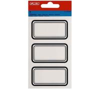 Étiquettes pour livres - HERLITZ - Blanc avec cadre bleu - 68 x 37 mm - Autocollantes - Mixte