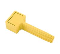 Étiquettes pour plantes et fleurs, lot de 20 pièces, en PVC, imperméables et durables, pour piquets de graines, pour jardinage, art floral, blanc, bleu, jaune, 18 x 6,5 cm (Jaune)